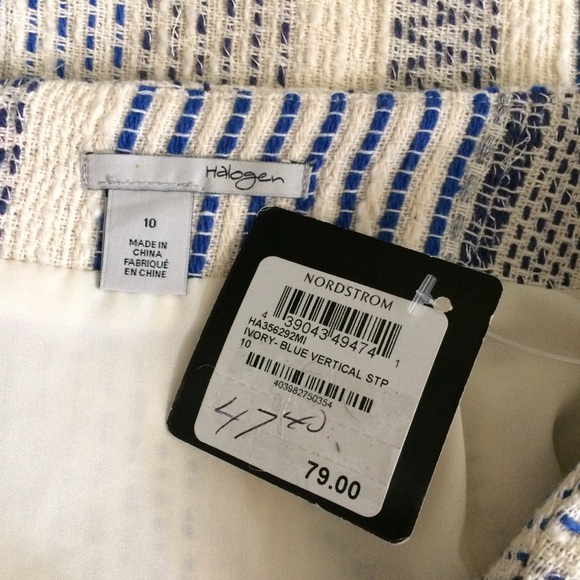 NWT halogen tweed fringe faux wrap skirt size 10 - Picture 8 of 8